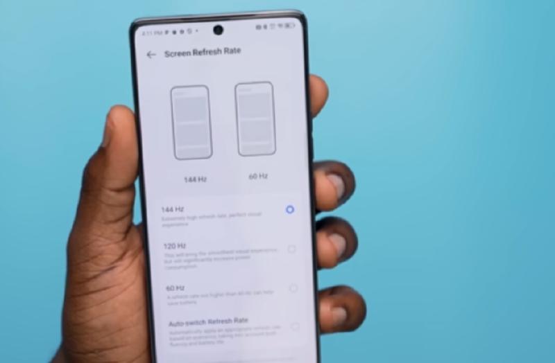 144Hz AMOLED display of Tecno Camon 30 Pro showing smooth scrolling and vibrant colors